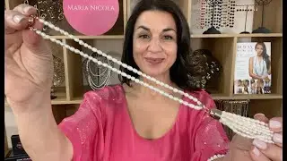 Tassel - Cream Pearl - 10 Way Necklace - Maria Nicola