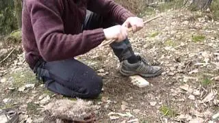 Feuerbohren mit Handbohrer #1