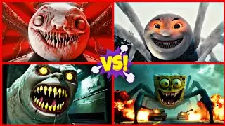 CHOO CHOO CHARLES 🆚 CURSED THOMAS 🆚 THOMAS TRAIN EATER 🆚 SPONGEBOB EXE - Tiles Hop EDM Rush