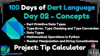 Dart Language Tutorial: Day 02 Tip Calculator | 100 Days of Dart Language