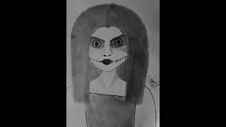 horror sketch of a girl 🎭 ArT #unrevealed