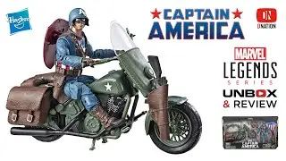 Captain America WW2 Action Figure with Motorcycle by Marvel Legends Unboxing & Review - Dnation