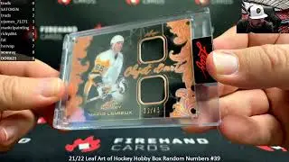 12/6/2025 21/22 Leaf Art of Hockey Hobby Box Случайные числа #39