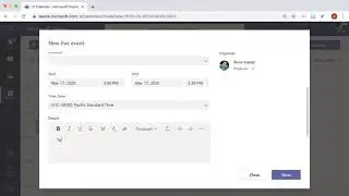 Create a Microsoft Teams Live Event