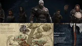 GoW Ragnarok Realms & Characters official Info from Playstation's website