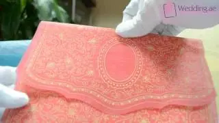 Dubai romantic red wedding card