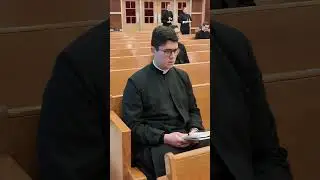 The Seminarians Sing Together as They Prepare to Receive Communion