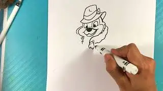 How to Draw CHIP from CHIP N. DALE - RESCUE RANGERS