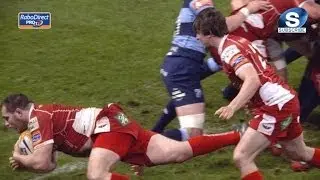 Excellent Ken Owens Try from rolling maul - Cardiff Blues v Scarlets 20th April 2014