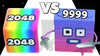 NUMBERCUBE RUN /vs JELLY RUN 2048 &infin; ASMR Gameplay Android iOS &bull; NumberBlock Run 3D Merge Math Games