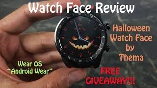 Watch Face Review : Free Coupon Giveaway of Halloween Watch Face by Thema Wear OS