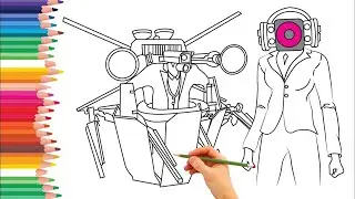 Draw New Speakerman vs Cameraman and Skibidi Toilet 63 | Coloring & Painting.  #howtodraw
