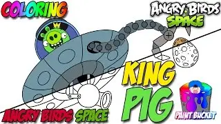 Angry Birds Space Coloring Pages - King Pig Angry Birds Coloring Games for Kids