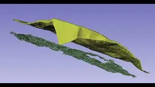 Particle-based interpolation of holes in scroll surface.