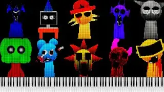 Sprunki 1996: Full Horror Mode Showcase 😈 Piano Animation #piano #sprunki #music #visualizer