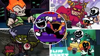 Friday Night Funkin' Spooky Mix Mod - All Songs & Results Screen (Playable Skid & Pump Mod)