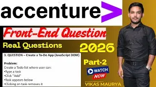 Accenture Front end Questions  | To Do List With Javascript DOM