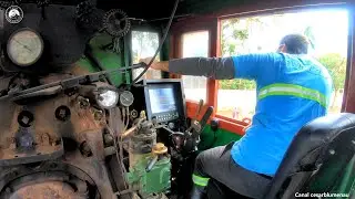 🇧🇷 Na cabine da Mallet 204 / Inside the cabin of locomotive 204 - Corup&aacute;/SC - 2021 - (Brasil)