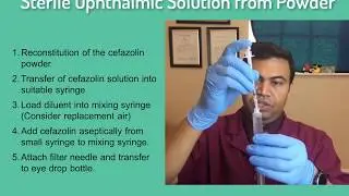 Compounding sterile eye drop from powder