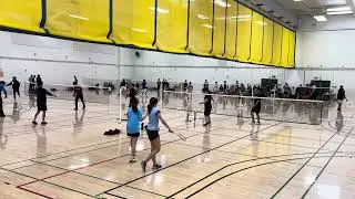 SJSU 2023 CMD round 2: Annabelle Zhou/ Mia Hundley vs. Leon Wong/ Benjamin Roppiyakuda