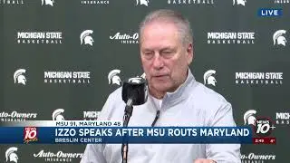 WATCH LIVE: Tom Izzo speaks to media after MSU beats Maryland