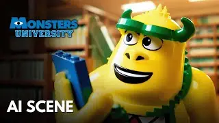 MONSTERS UNIVERSITY Scene But it’s Reimagined by AI in LEGO | Runway Gen 3