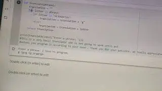 A basic translator in python made using google colab.