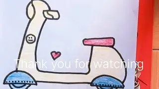 Scooter 🛵 easy drawing for kids #@Easy Art DRK 