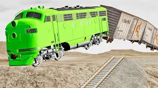 Trains vs Hill Climb - BeamNG.Drive #1