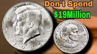 Kennedy half dollar coin from 1985 1971 1972 and Liberty one Dollar coin from 1999 most valuable coi