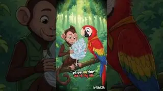 सुनहरे पंख का रहस्य🤔AI animated story&hearts;️AI cartoon story✨️#shortsfeed #shorts #animated #animation