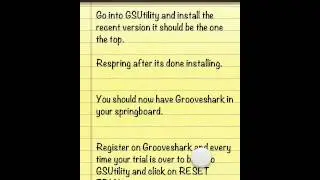 How To Get GrooveShark (Cydia Tweak) GSUtilities iOS 5