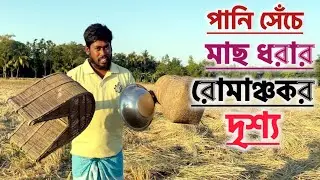 বিলের পানি সেঁচে মাছ ধরার রোমাঞ্চকর দৃশ্য | বিশাল মাছ ধরা 🐟 #vlog  #viralvideo 
