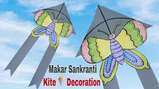 Kite decoration ideas for maker sankranti/ kite making idea/ kite Diy/ kite making/ makar sankranti 