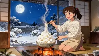Winter Morning Breakfast: Traditional Wara Natto & Steaming White Rice 🍚🥢| Ghibli Style ASMR ❄️