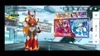 Evento de mega man Starforces com dive armor zero,dive armor x e o chefe.