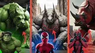 МСТИТЕЛИ, НОСОРОГА 🦏🦏 МСТИТЕЛИ 🔥 Все персонажи (marvel и DC) 2024💥