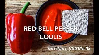 Red bell pepper coulis