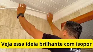 Veja essa ideia genial que fiz com ripas de isopor EPS gastando quase nada