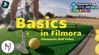 #3 Basics in Filmora Course : How to make a cinematic golf video | color grading and transitions