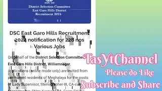 New job advertisement meghalaya district selection committee online apply 2024.#shortvideos