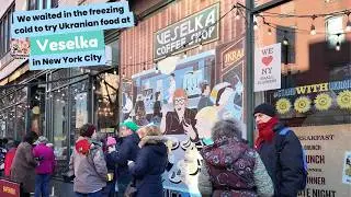 Eating delicious Ukrainian food at the legendary Veselka in NYC