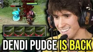 LEGENDARY PUDGE IS BACK..!! Magnet Hook Pudge Solo Mid by Dendi 7.22d | Dota 2