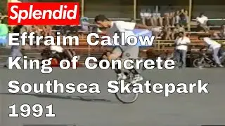 Effraim Catlow, Southsea Skatepark King of Concrete Flatland BMX Competition, 1991 Mid School  BMX