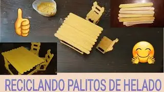 #miniMesita #DIY #minimuebles, #reciclando palitos de #helado