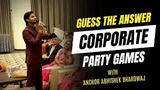 Funny Question answer in corporate Party | Anchor Abhishek Bhardwaj | Best Corporate anchor in india