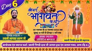 Live Shri Mad Bhagwat Katha Shri Shri 1008 Swami Pindi Das Ji Maharaj AMB Day 6  Smart Live Show