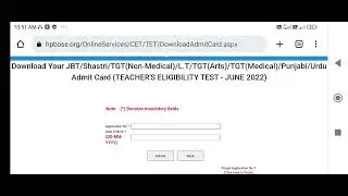 HP TET Arts And HPTET Medical Admit Card Out. || How to download || Link is in description