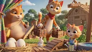 A Cute Cat Garden Story | Milo the Kitten Meets Baby Chicks 🐣🐱