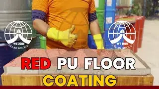 Red PU Floor Coating Over EPDM Base | Full Installation By Atlas adhesives
